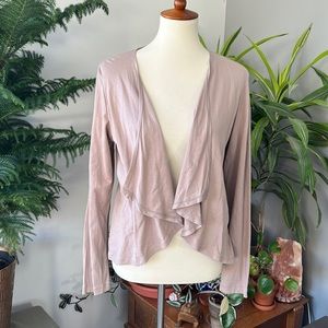 Uniqlo Tan Drape Front Cardigan L